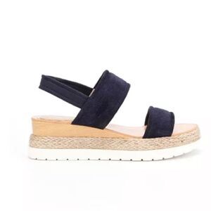 KENNETH COLE NEW YORK
Jules Suede Espadrille Platform Simple Sandals in Navy